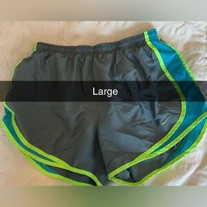 Gray and Green Athletic Shorts